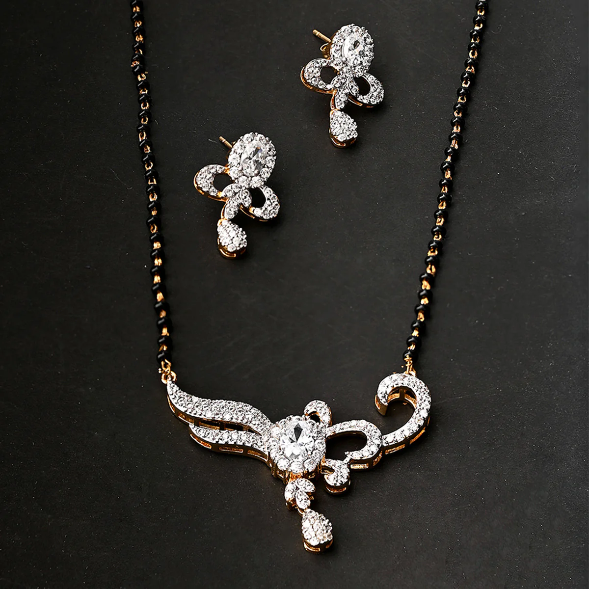 Traditional CZ Mangalsutra Set