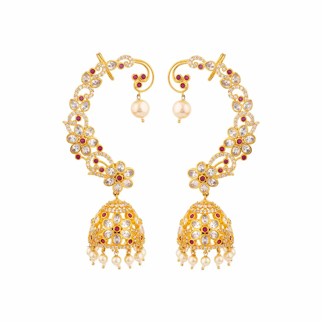 Traditional Filigree Design Cuff Earrings - Image 2