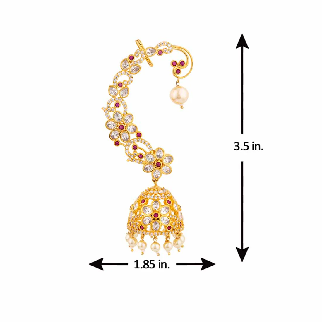 Traditional Filigree Design Cuff Earrings - Image 4