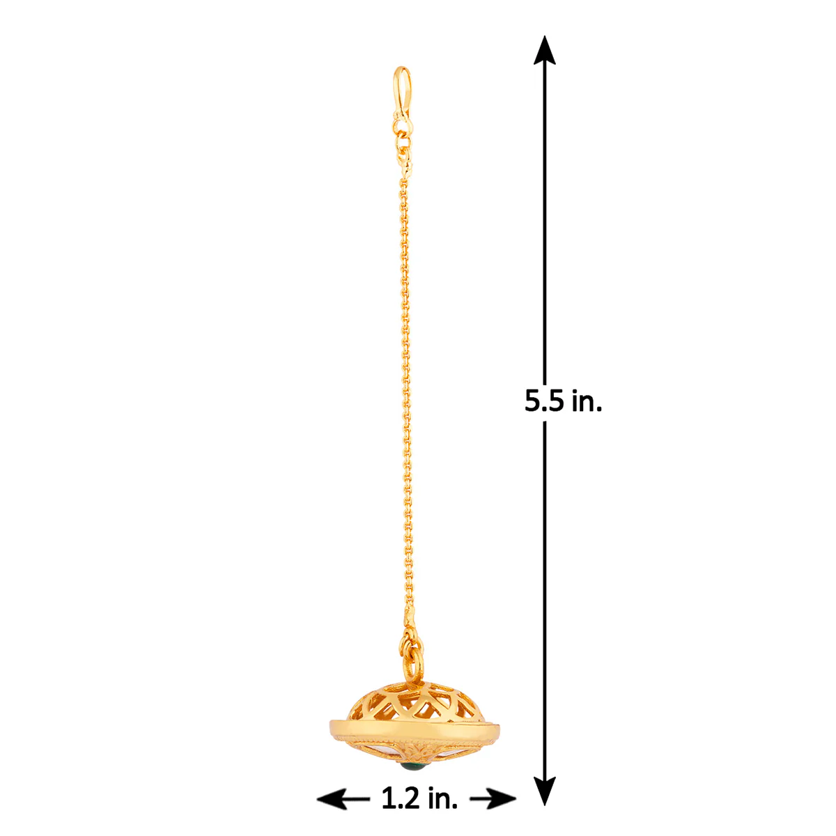 Traditional Gold Plated Borla Maang Tika - Image 6