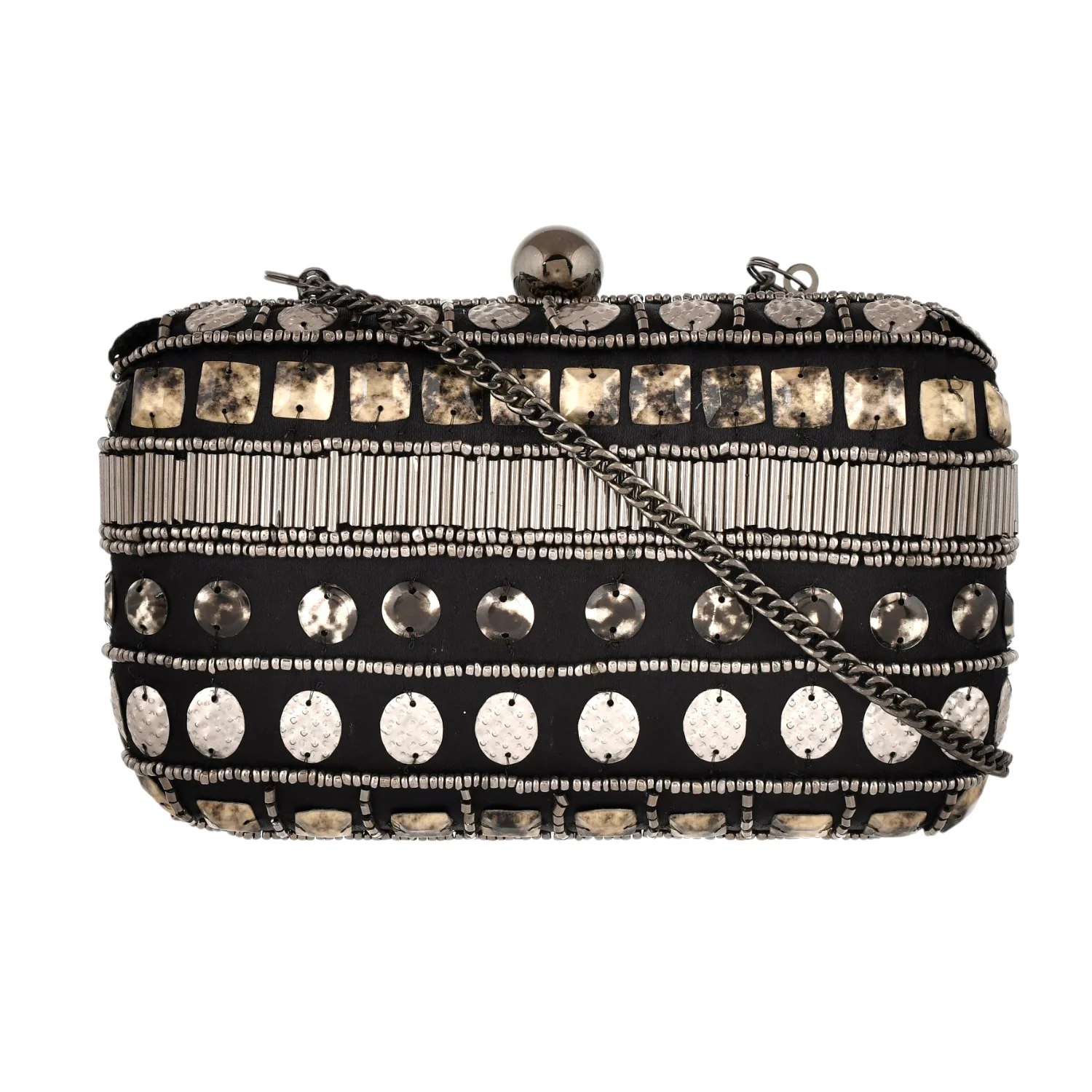 Trendy Bags Beaded and Studded Clutch - Image 5