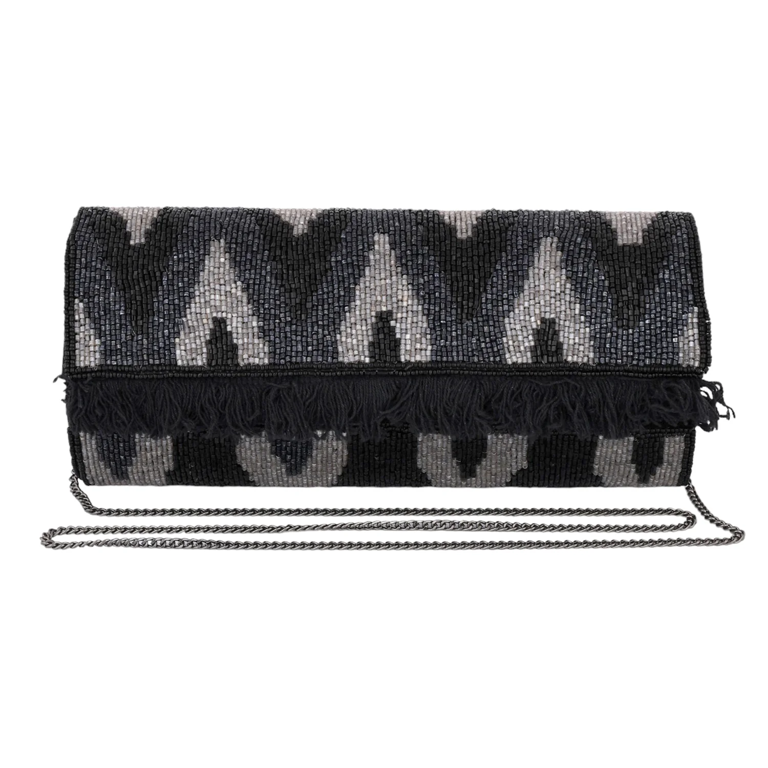 Trendy Bags Black Beaded Clutch - Image 4