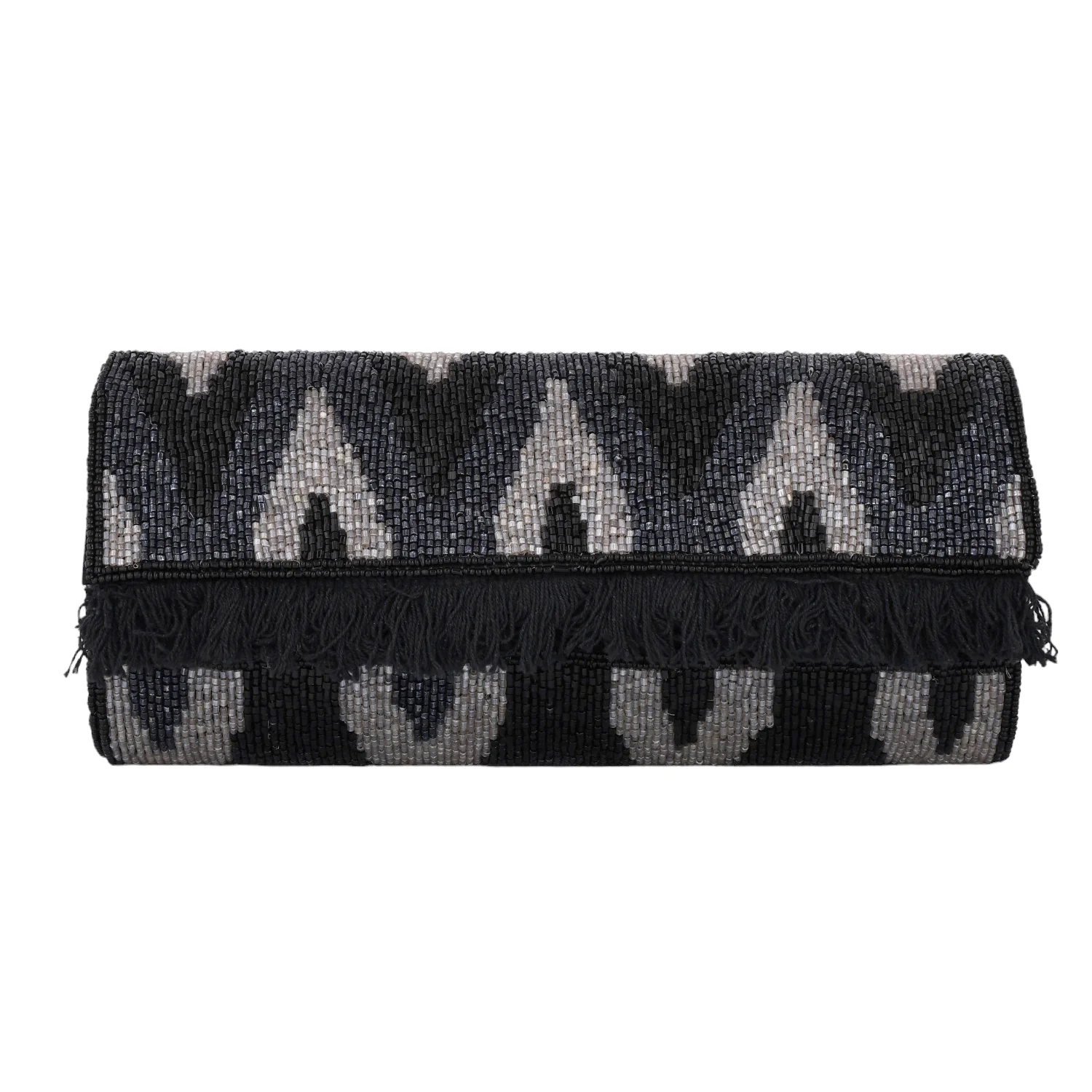 Trendy Bags Black Beaded Clutch - Image 5