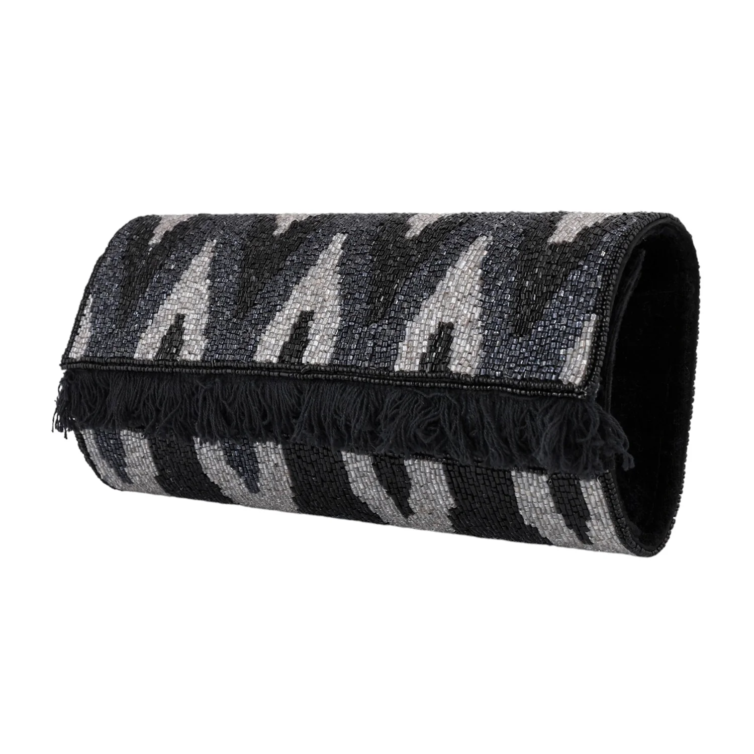Trendy Bags Black Beaded Clutch - Image 7