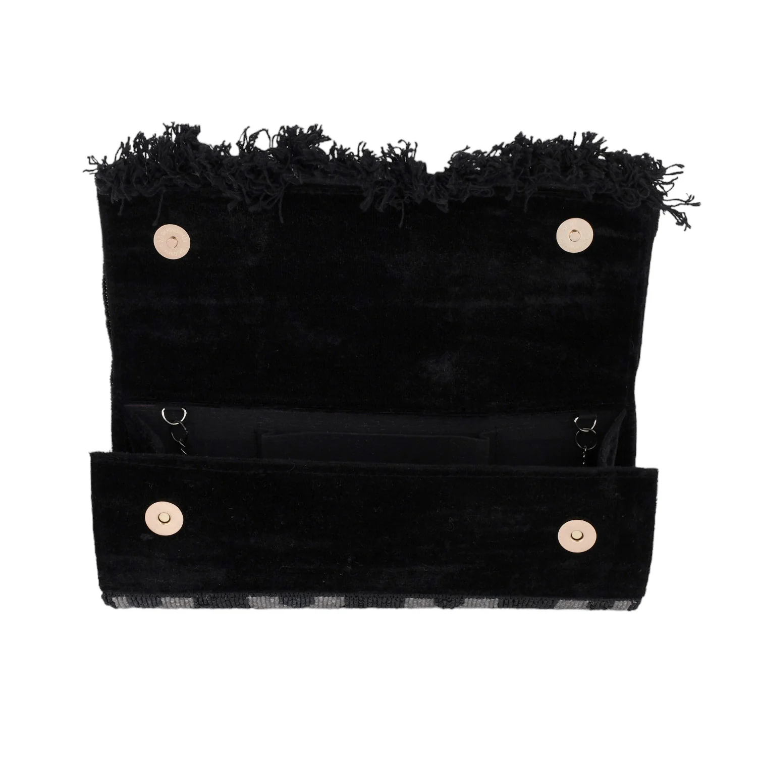 Trendy Bags Black Beaded Clutch - Image 8