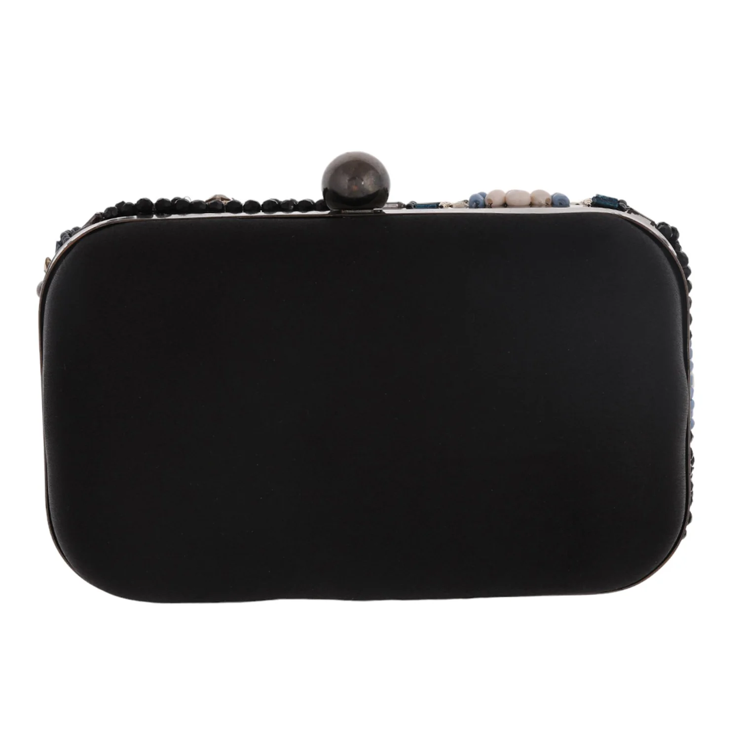 Trendy Bags Black Coloured Stones Clutch - Image 6