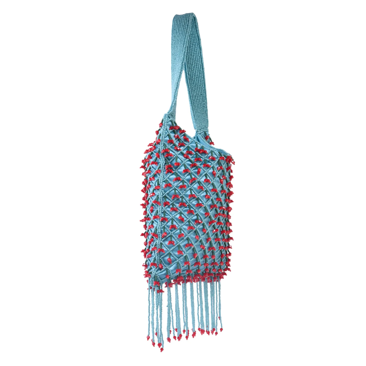 Trendy Bags Blue Beaded Potli - Image 7