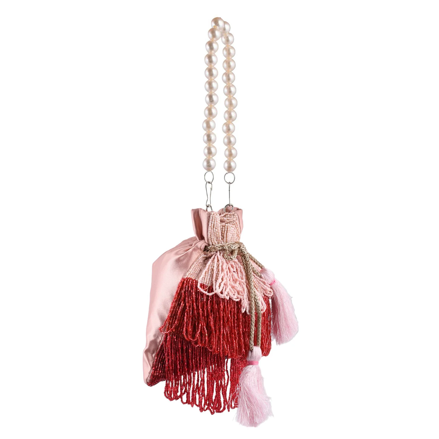 Trendy Bags Blush Stones Embellished Potli - Image 7
