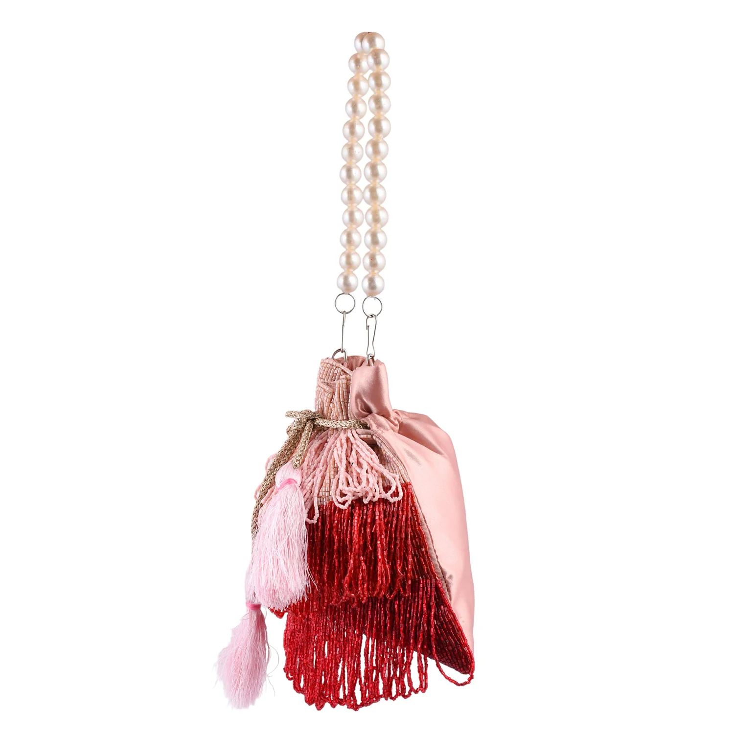 Trendy Bags Blush Stones Embellished Potli - Image 8