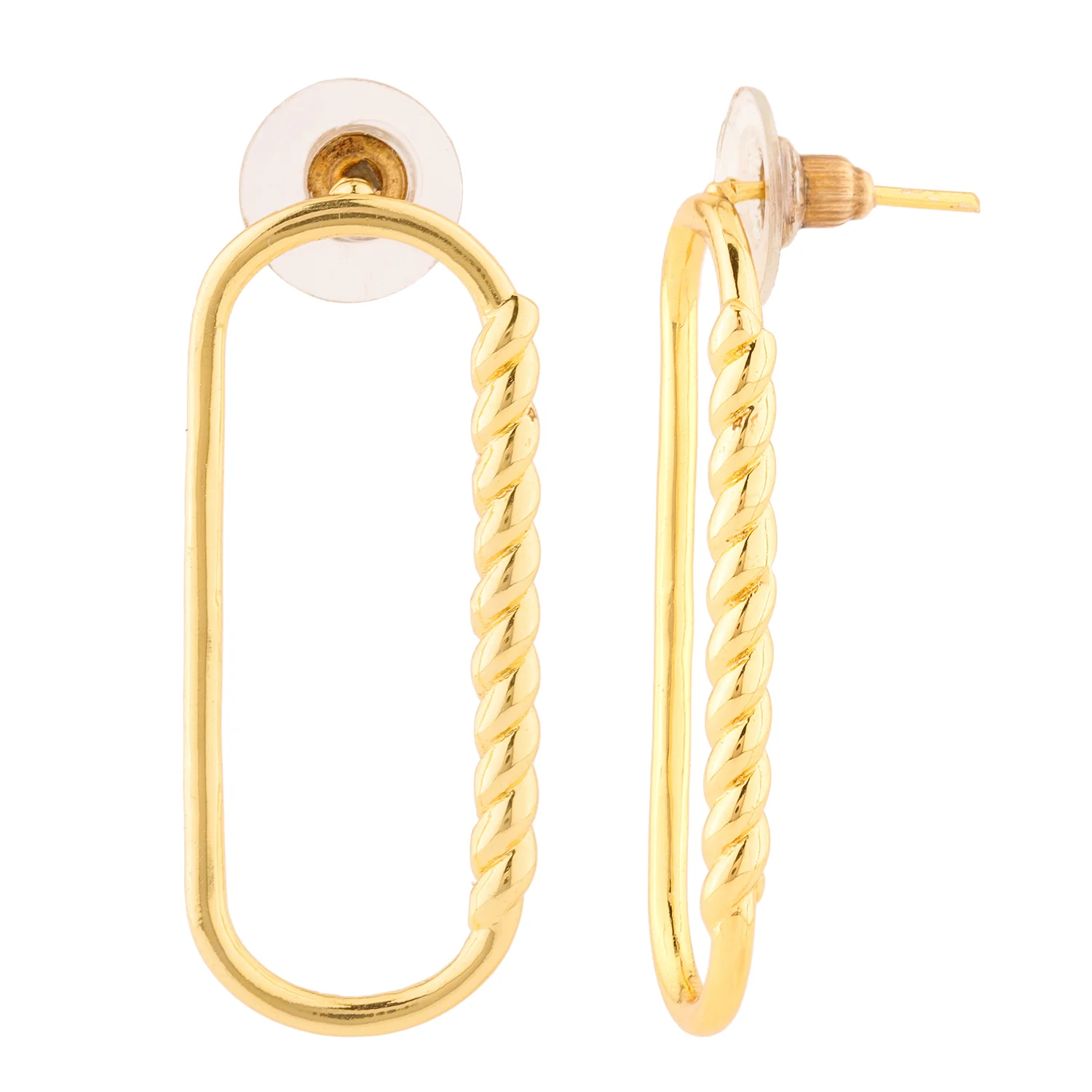 Trendy Earrings Twisted Fluted Stud Earrings - Image 3