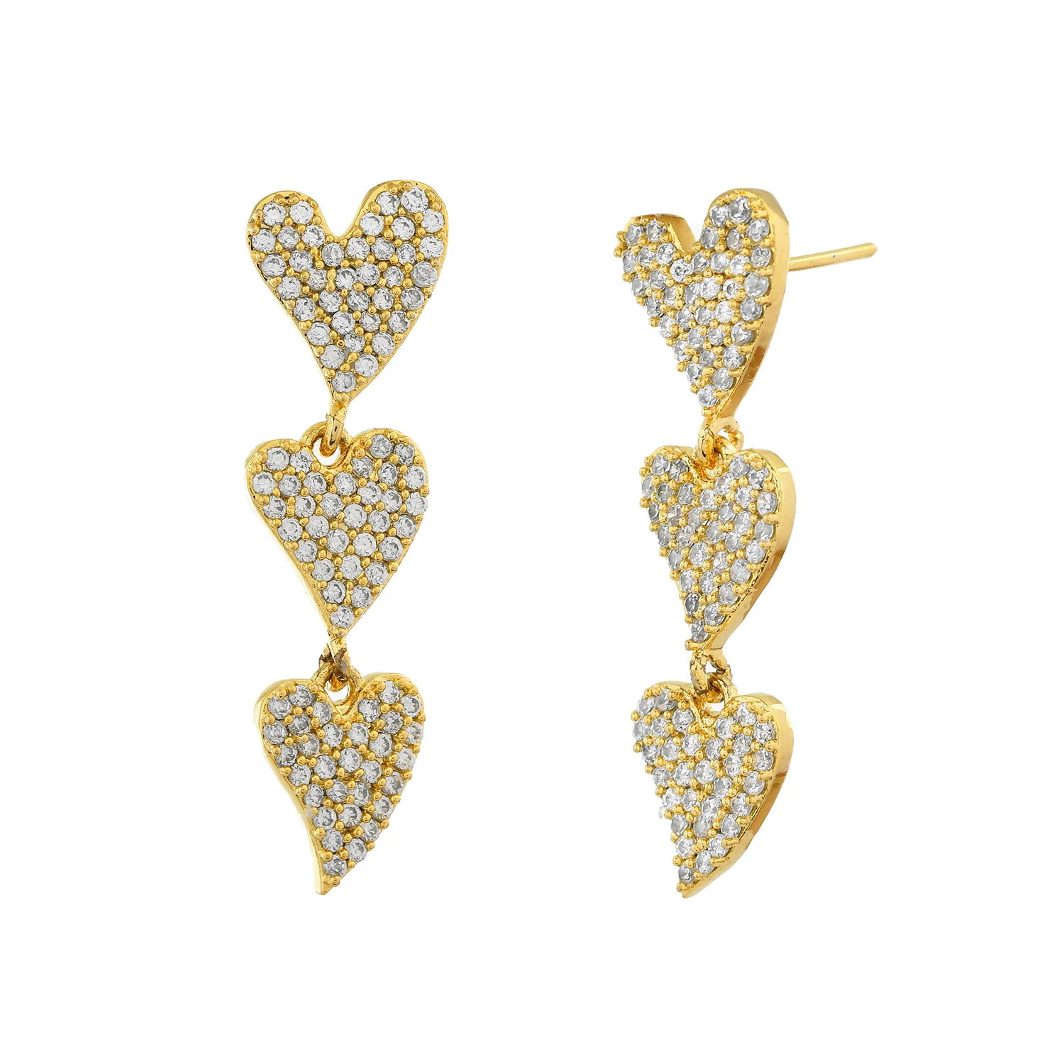 Trendy Heart Twinkles Dangler Earrings - Image 3