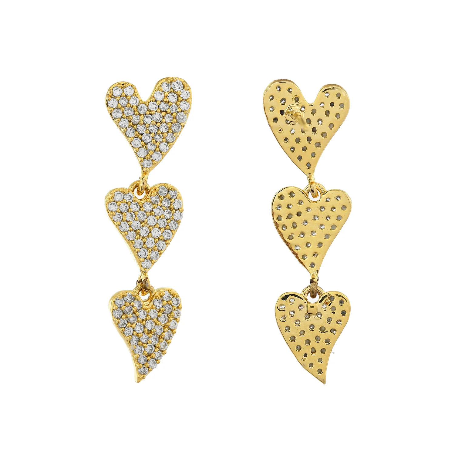 Trendy Heart Twinkles Dangler Earrings - Image 5