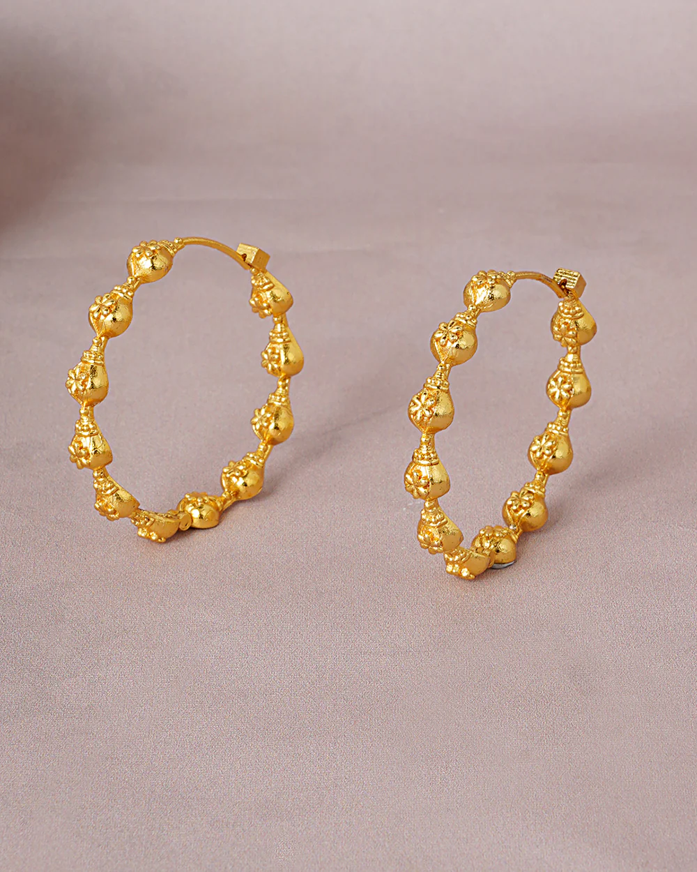 Trendy Hoops Gold Plated Earrings - Image 5