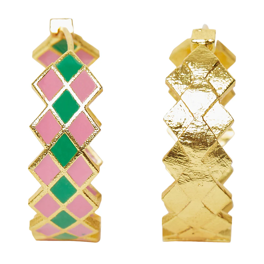 Trendy Hoops Multicolored Party Wear Earrings - Image 2