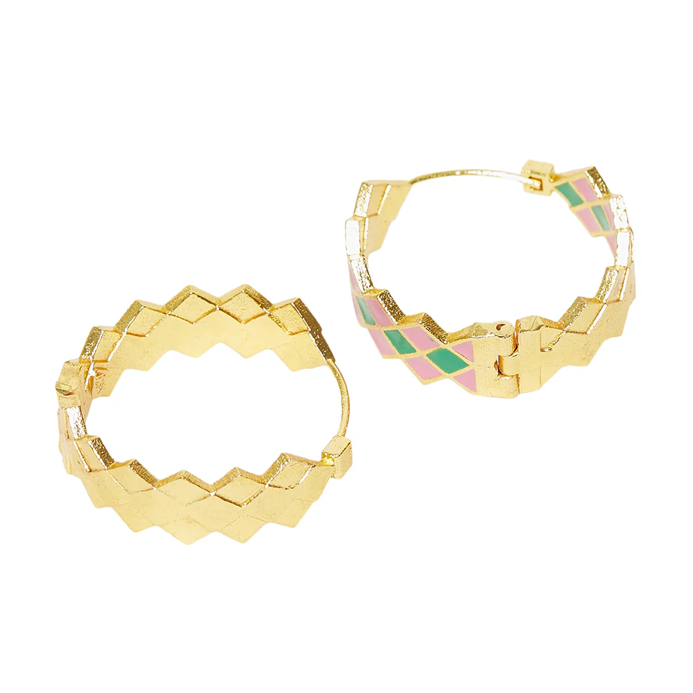 Trendy Hoops Multicolored Party Wear Earrings - Image 3