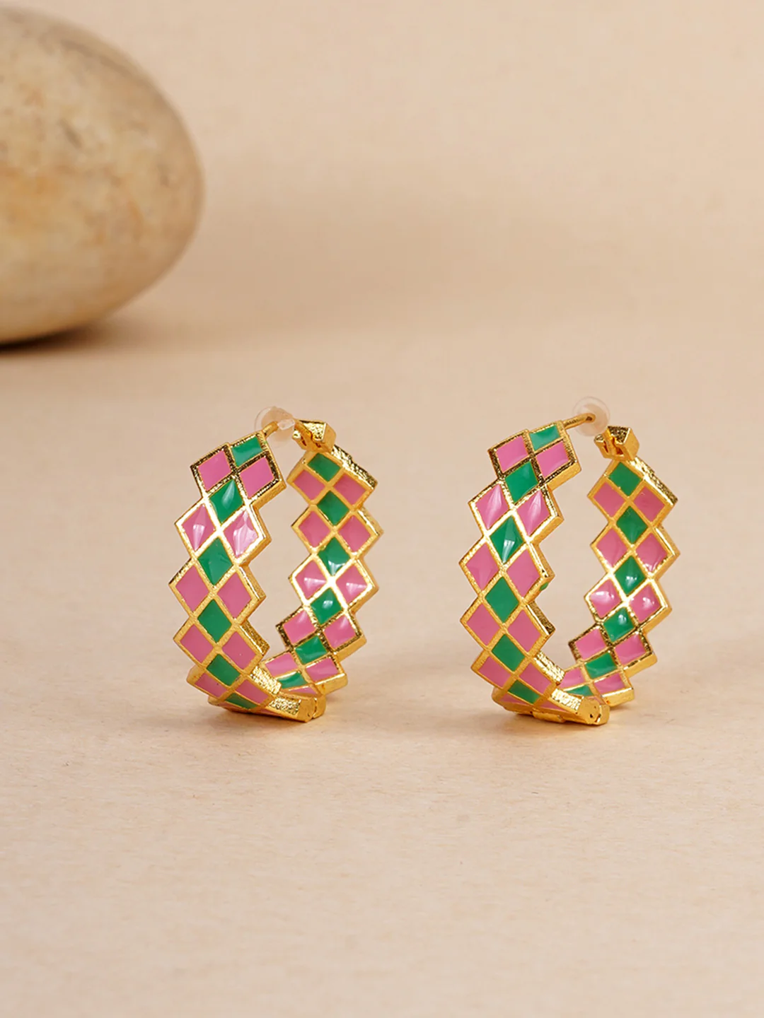 Trendy Hoops Multicolored Party Wear Earrings - Image 5