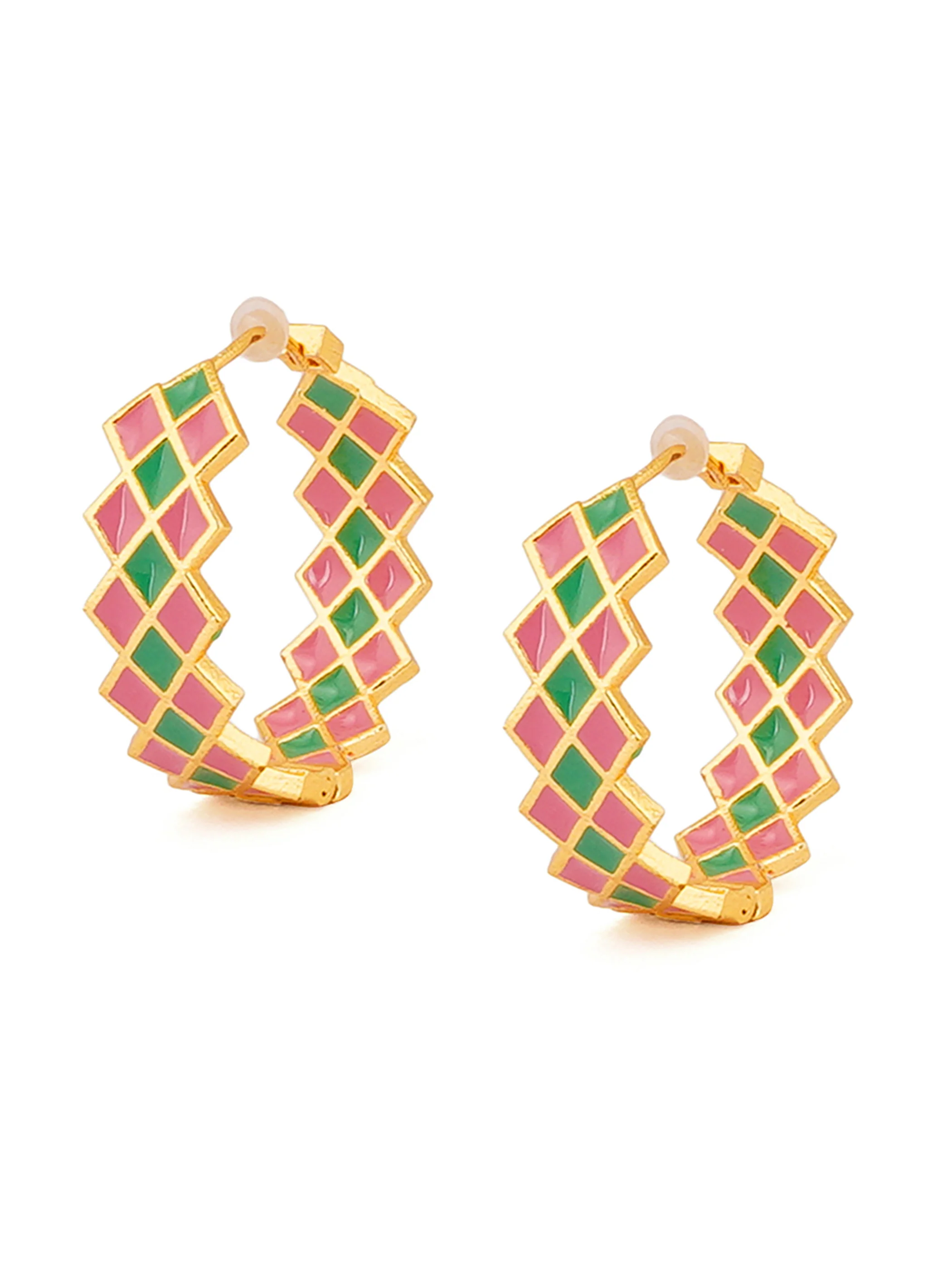 Trendy Hoops Multicolored Party Wear Earrings - Image 7