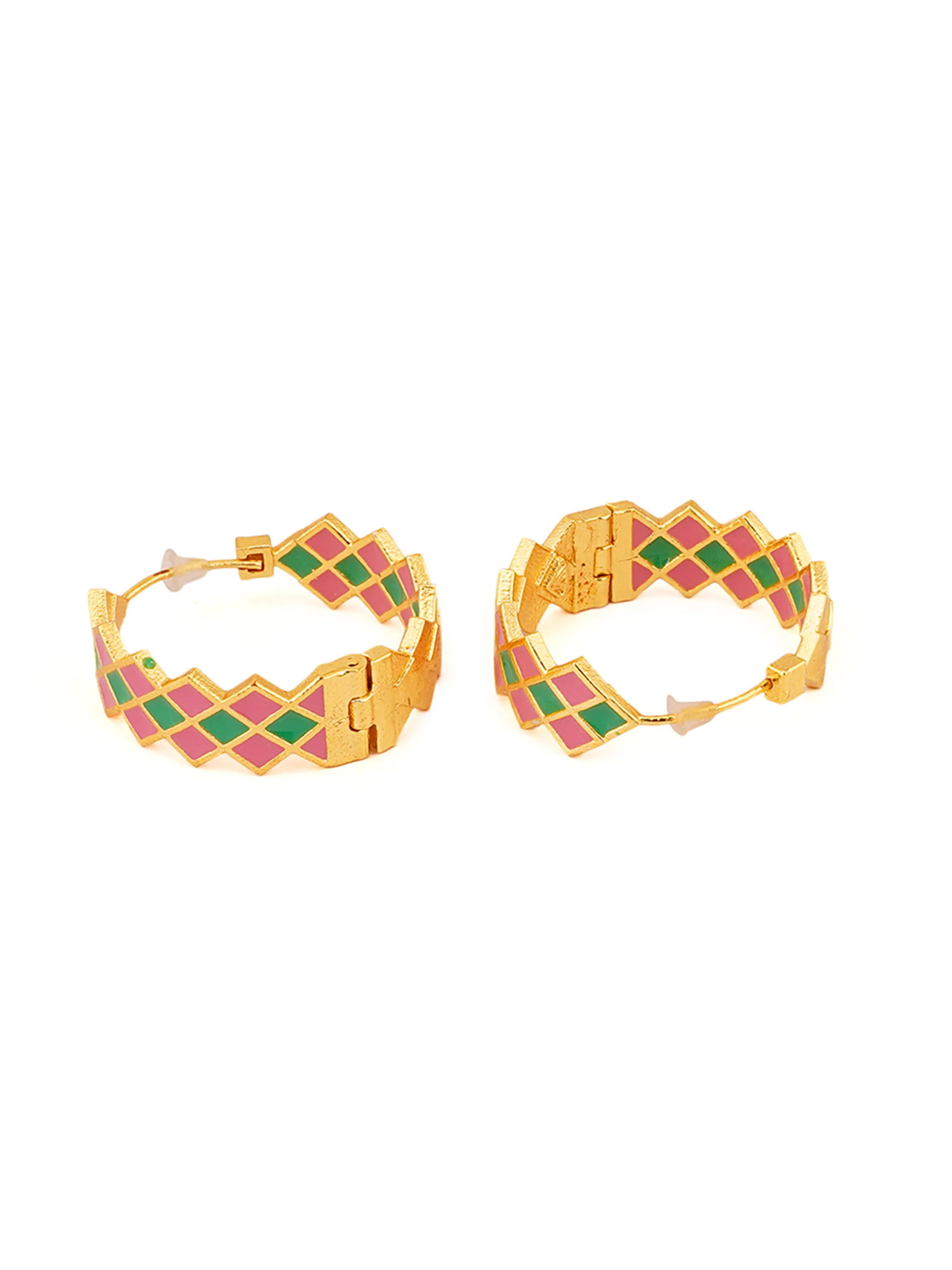 Trendy Hoops Multicolored Party Wear Earrings - Image 8