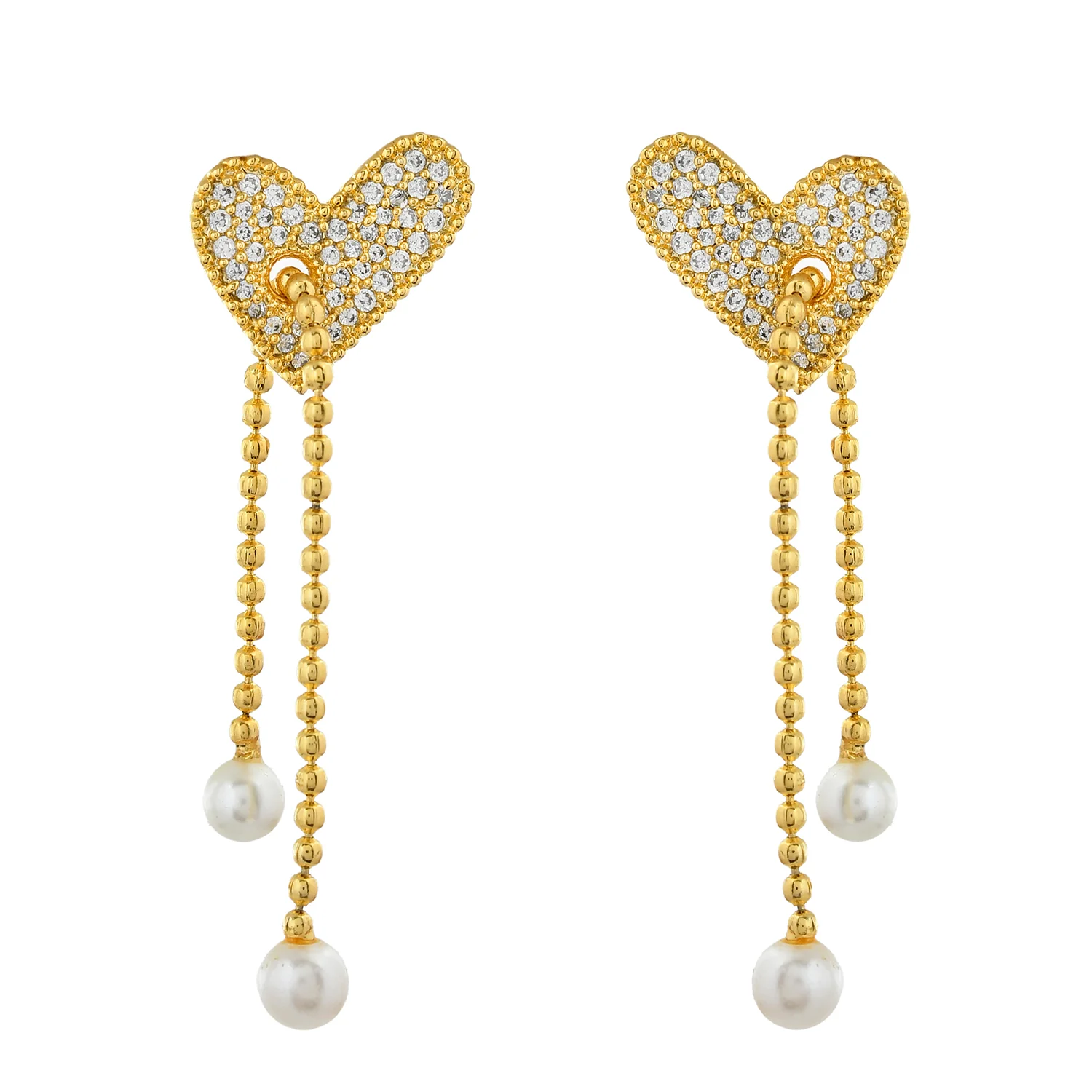 Trendy Pearly Kisses Drop Earrings - Image 4
