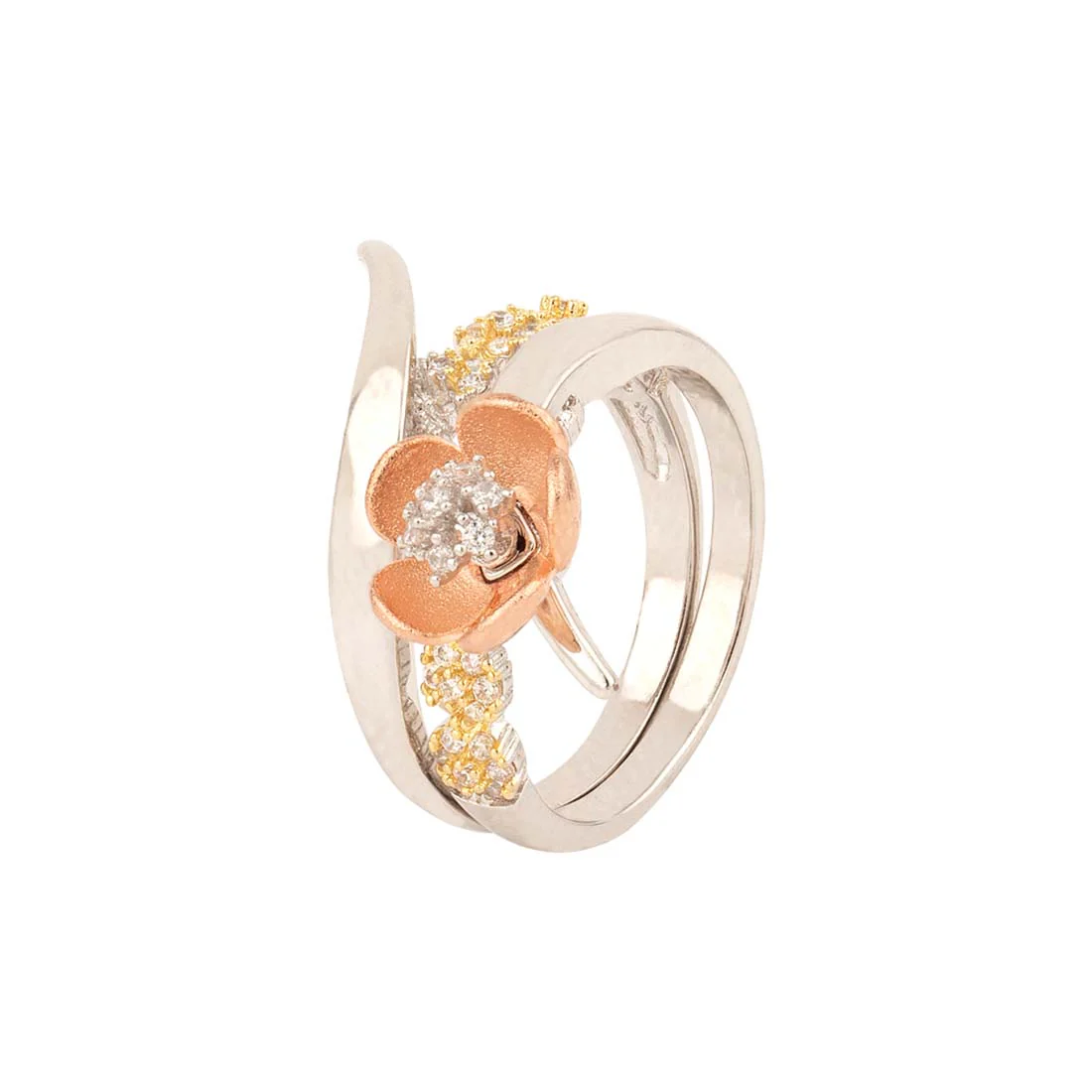 Troika Gems Embellished Brass Ring - Image 3