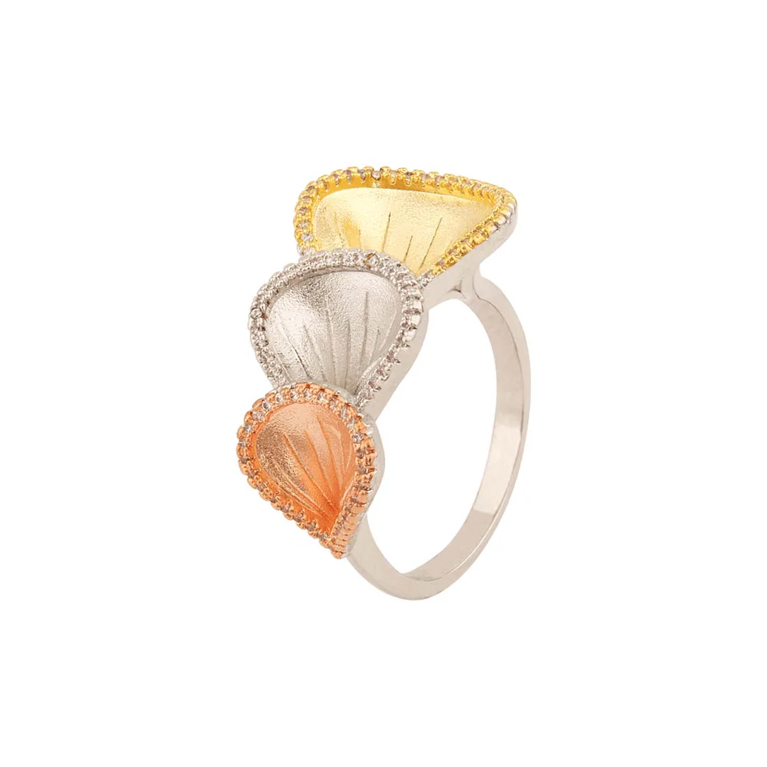 Troika Teardrop Cut Bead Ring - Image 3