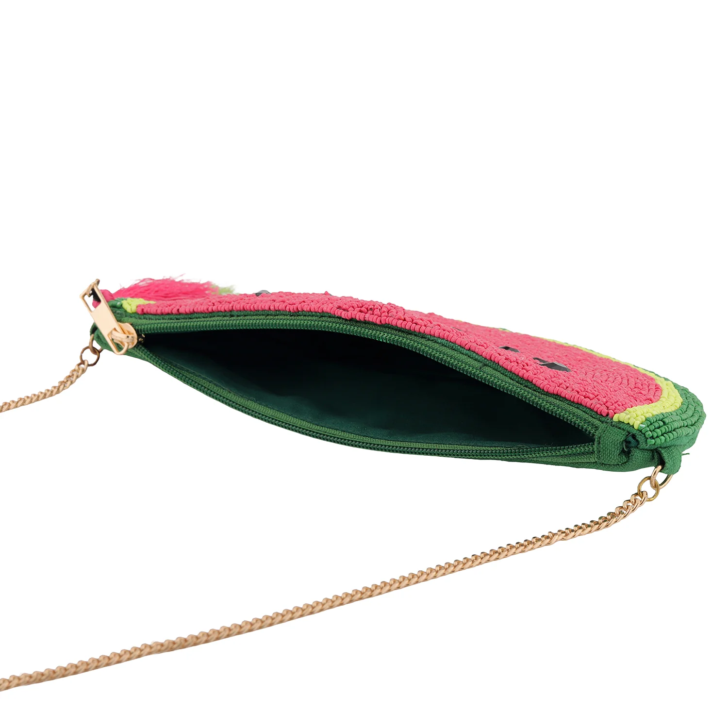 Tropical Pop Watermelon Beaded Clutch Sling Bag - Image 4