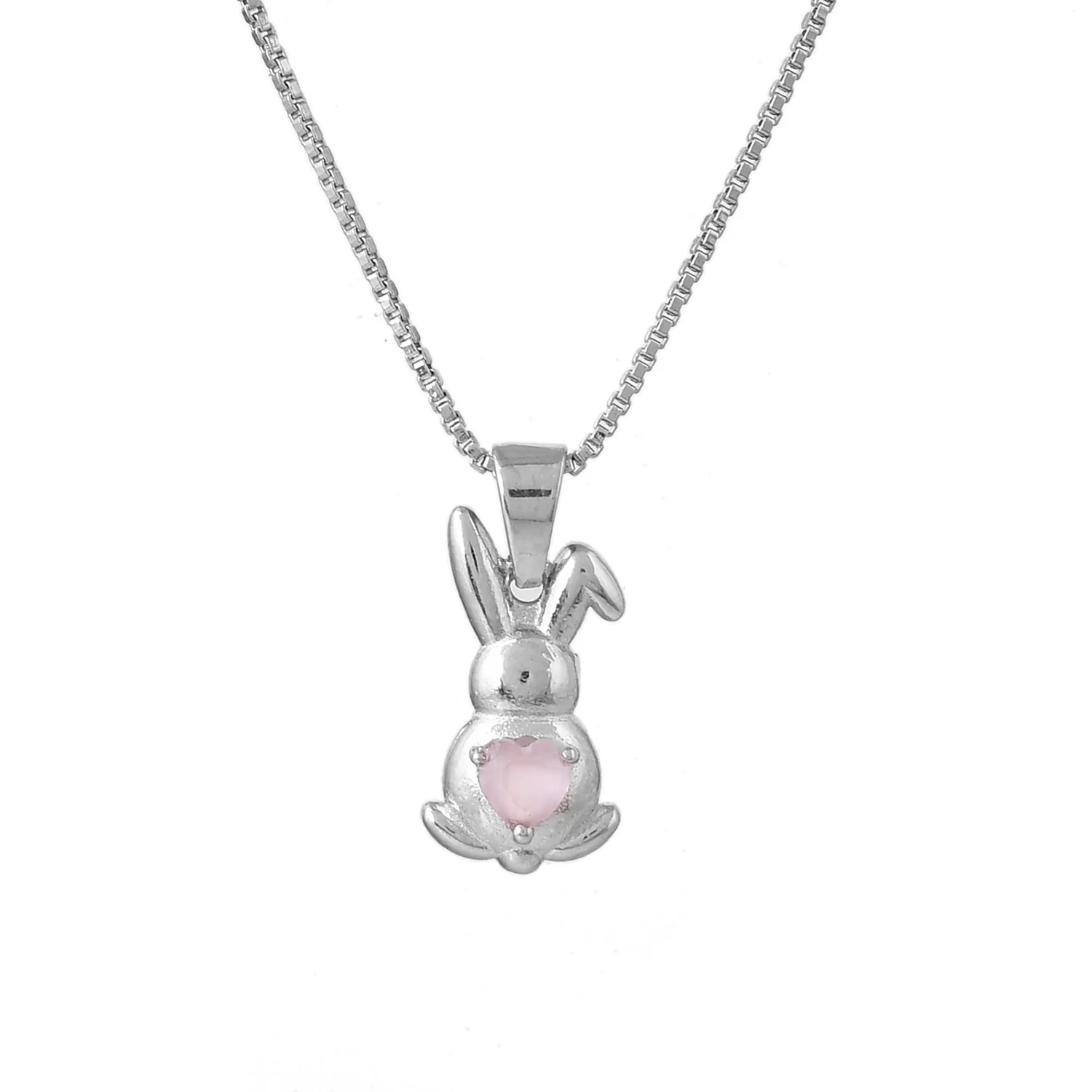 Tropical Wildlife Bunny Hug  Sterling Silver Pendant - Image 3