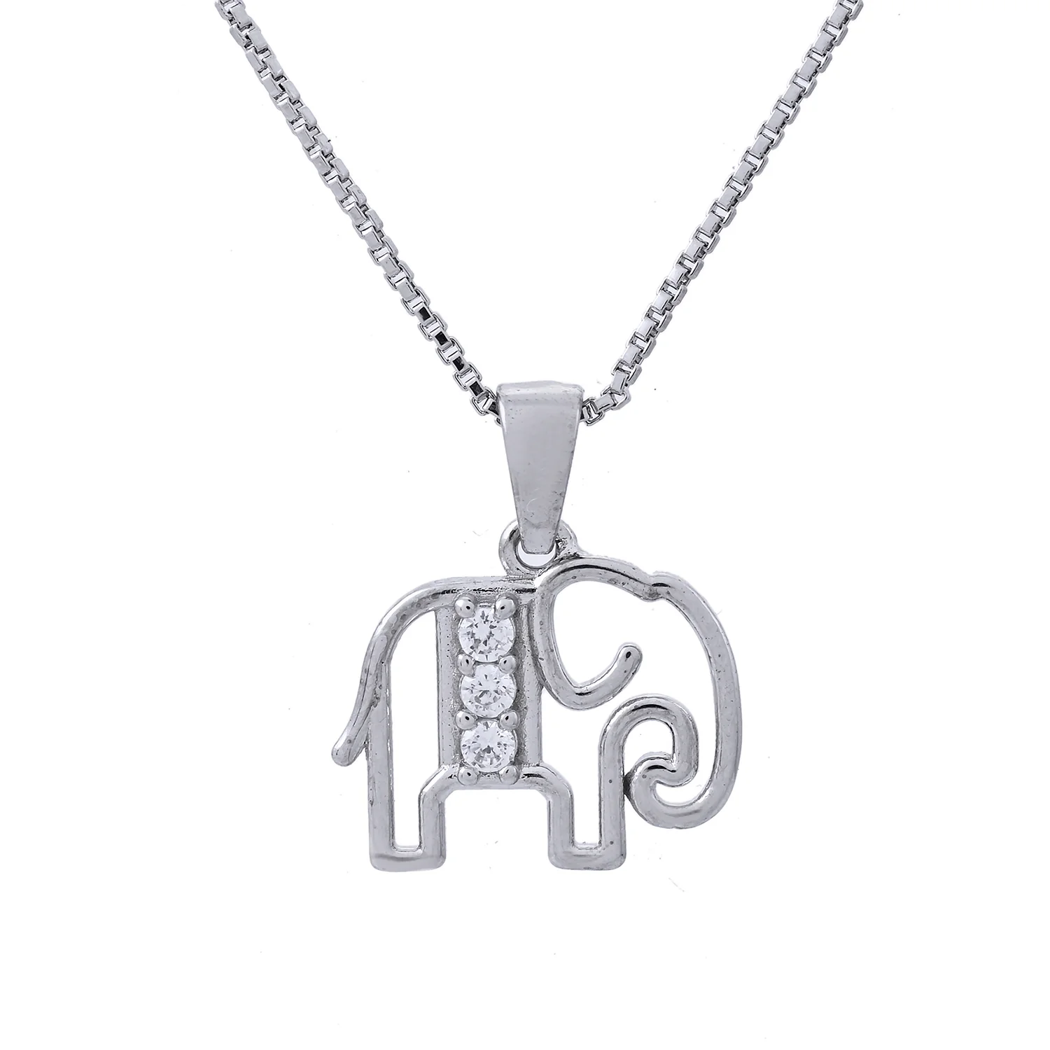 Tropical Wildlife Elegant Elephant  Sterling Silver Pendant - Image 3