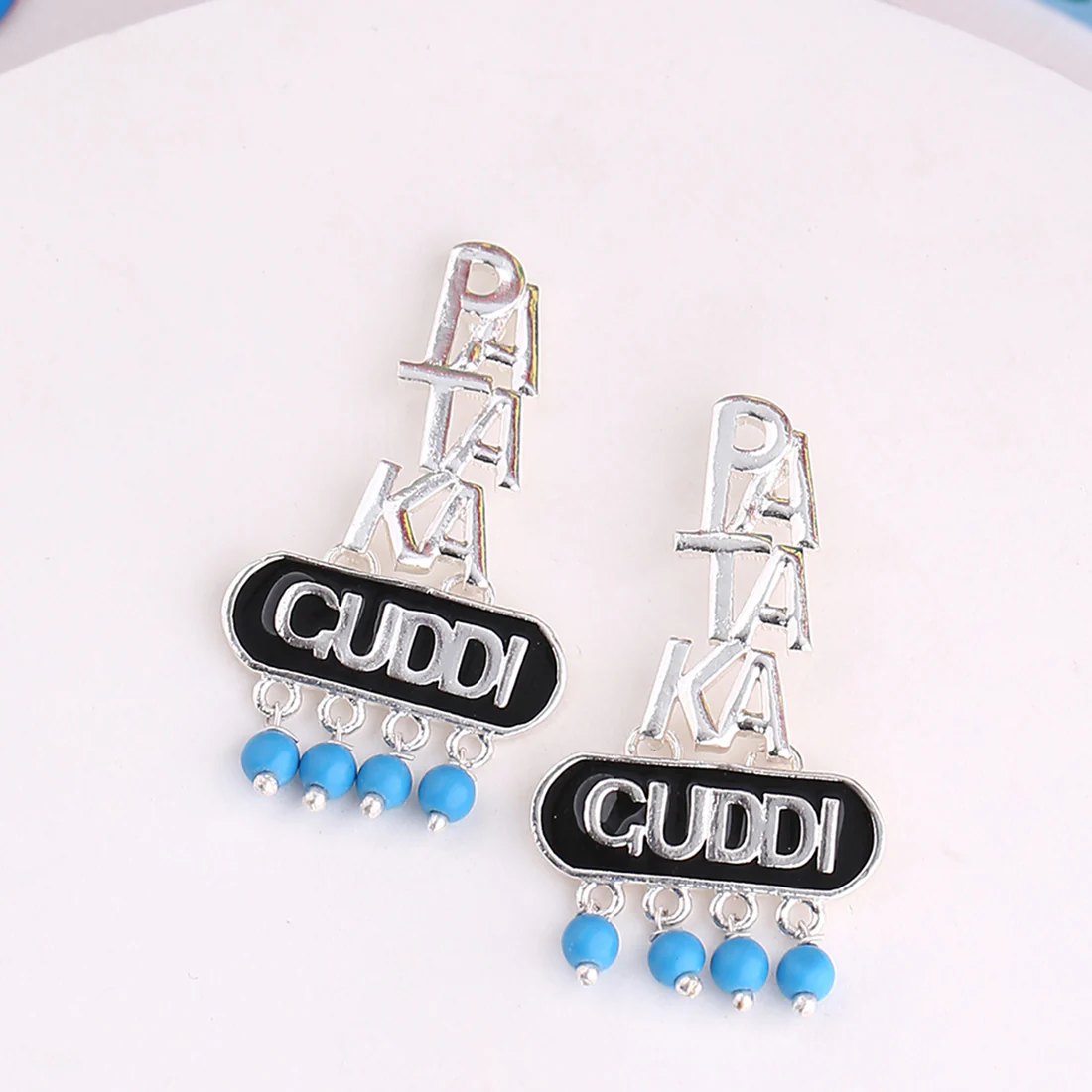 Truck Art Enameled Pataka Guddi Earrings