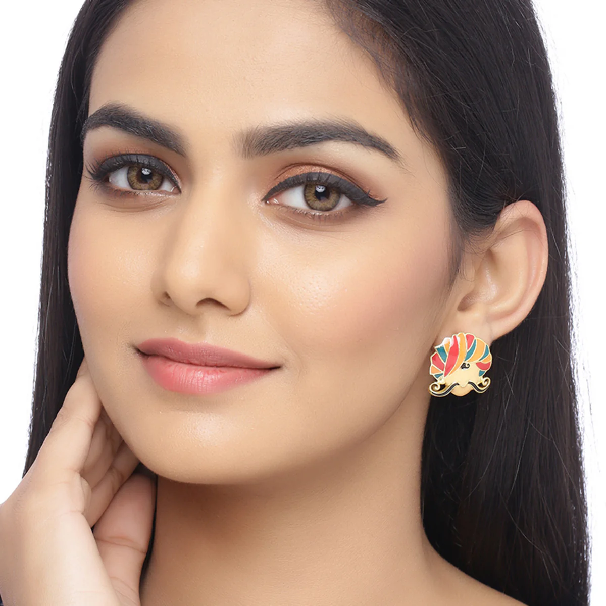 Truck Art Ethnic Man Stud Earrings - Image 2