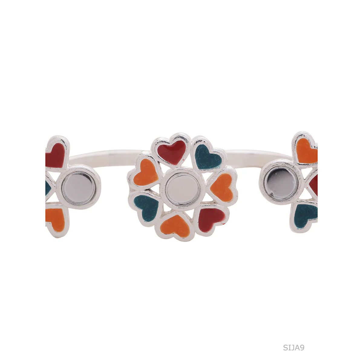 Truck Art Floral Motifs Dual-Finger Ring - Image 4