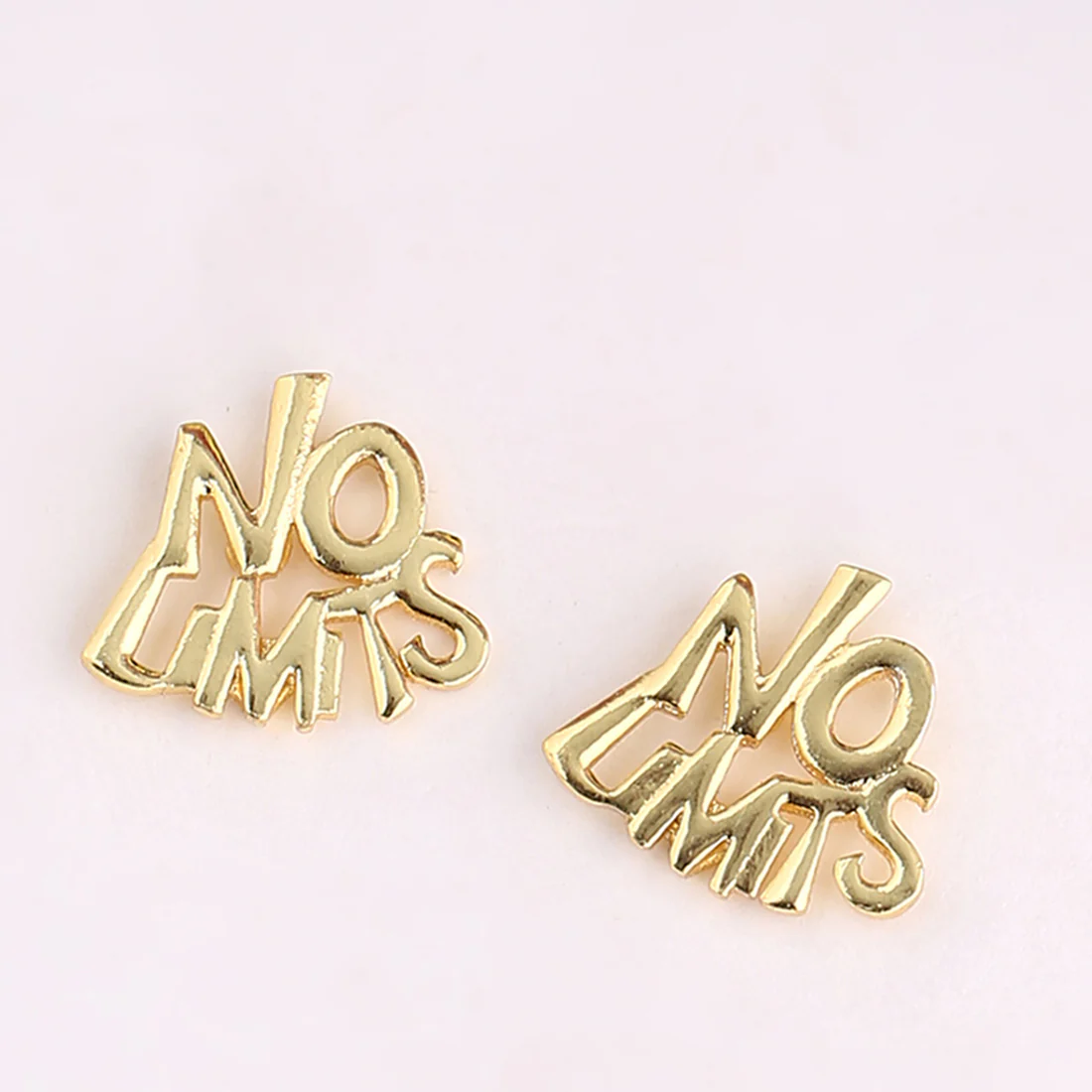 Truck Art Gold Plated 'No Limits' Stud Earrings