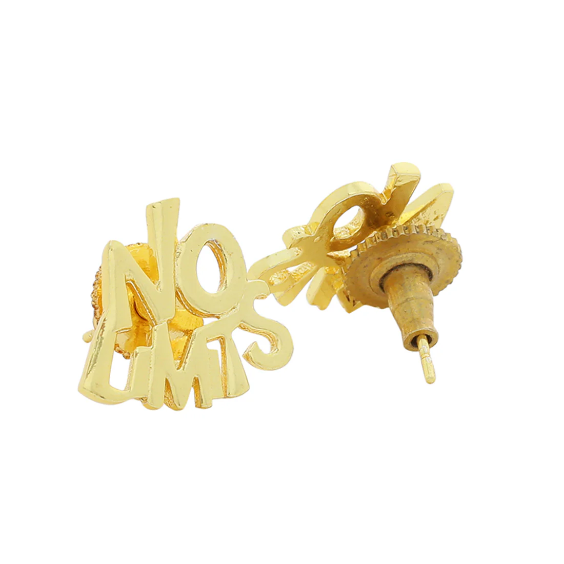 Truck Art Gold Plated 'No Limits' Stud Earrings - Image 4