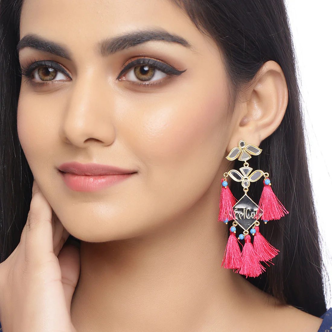 Truck Art 'Halkat' Mirror Work Earrings - Image 2