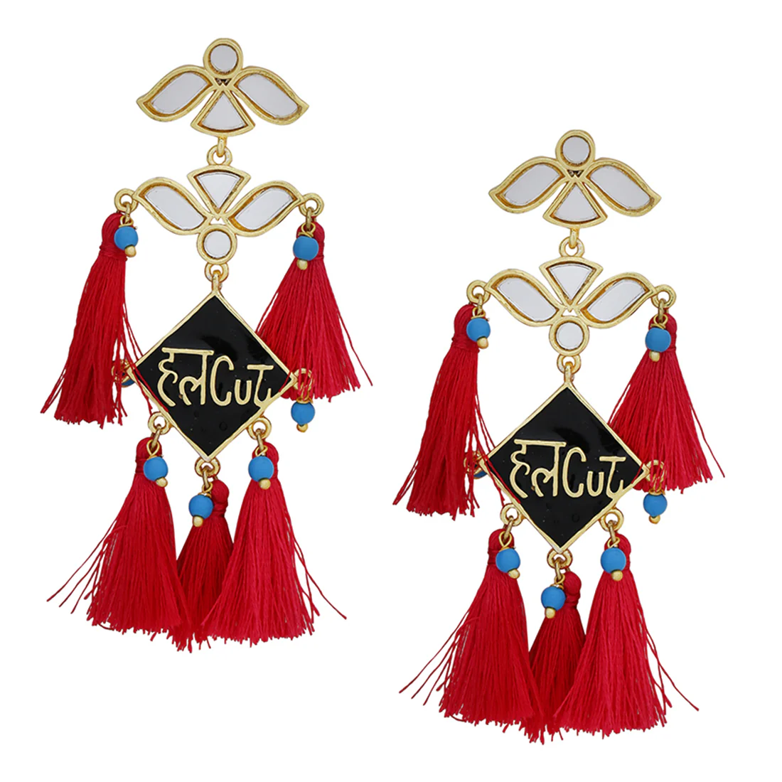 Truck Art 'Halkat' Mirror Work Earrings - Image 3