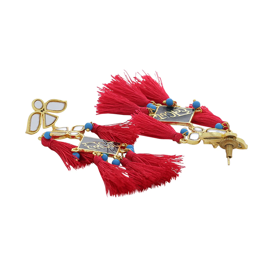 Truck Art 'Halkat' Mirror Work Earrings - Image 4