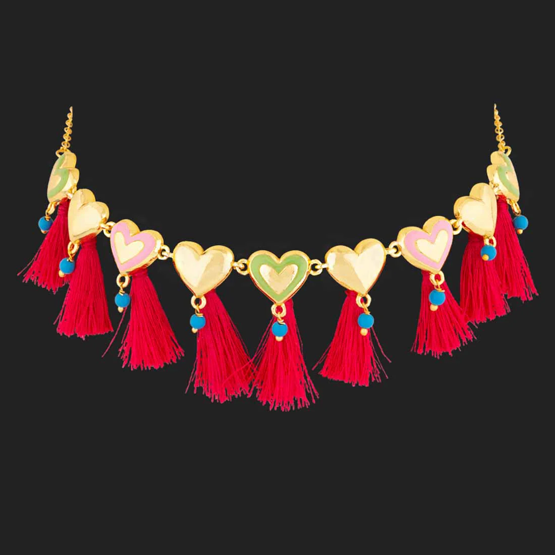 Truck Art Hearts and Tassels Necklace - Image 3