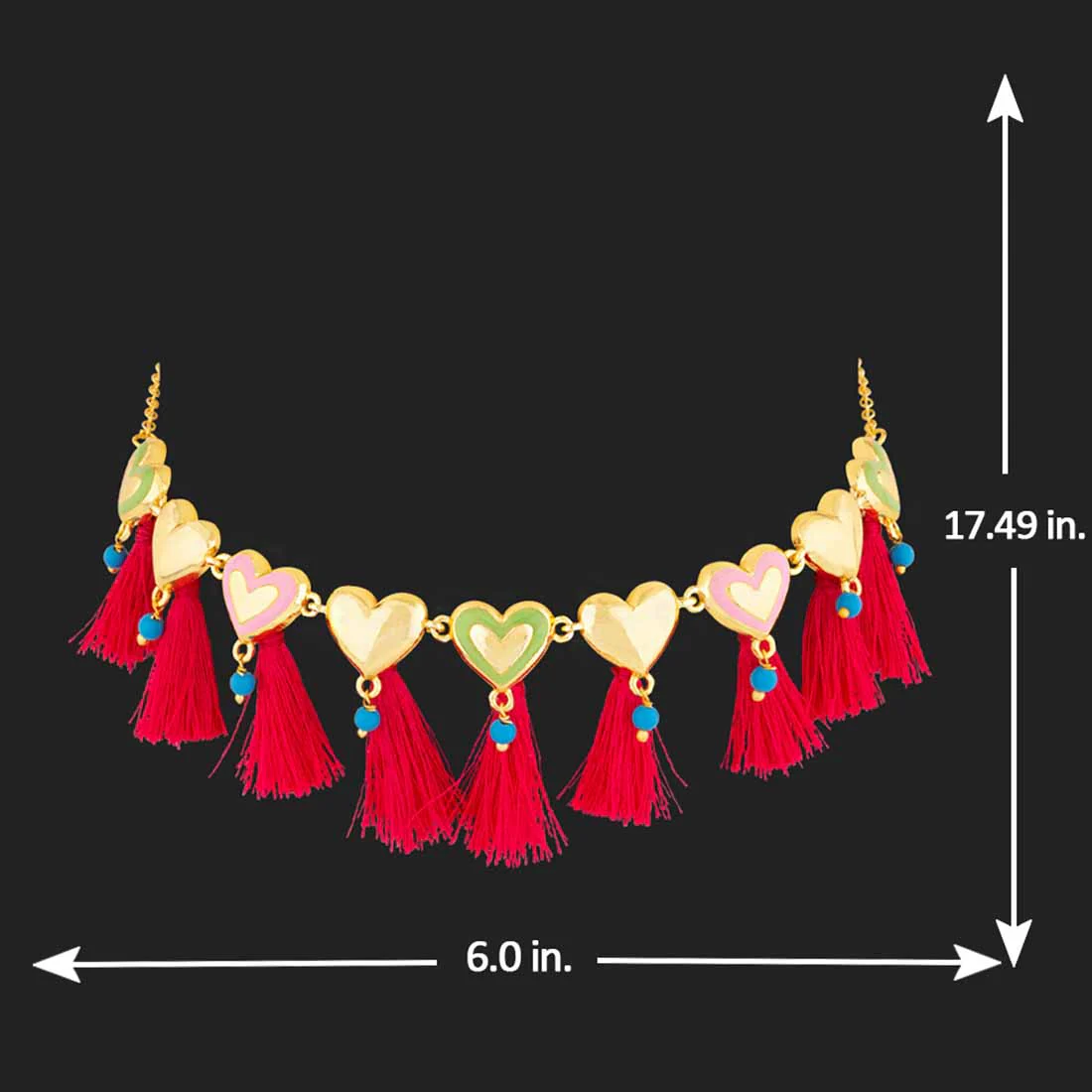 Truck Art Hearts and Tassels Necklace - Image 4