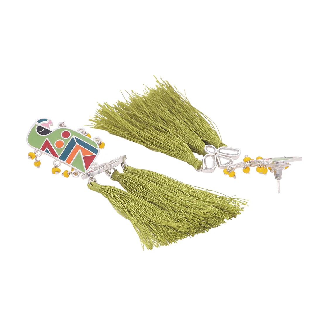 Truck Art Parrot Motifs Earrings - Image 3