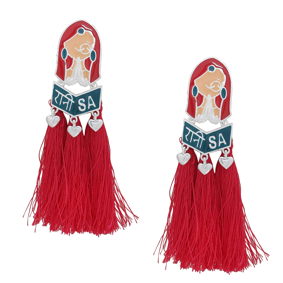 Truck Art 'Ranisa' Tassels Adorned Earrings - Image 3