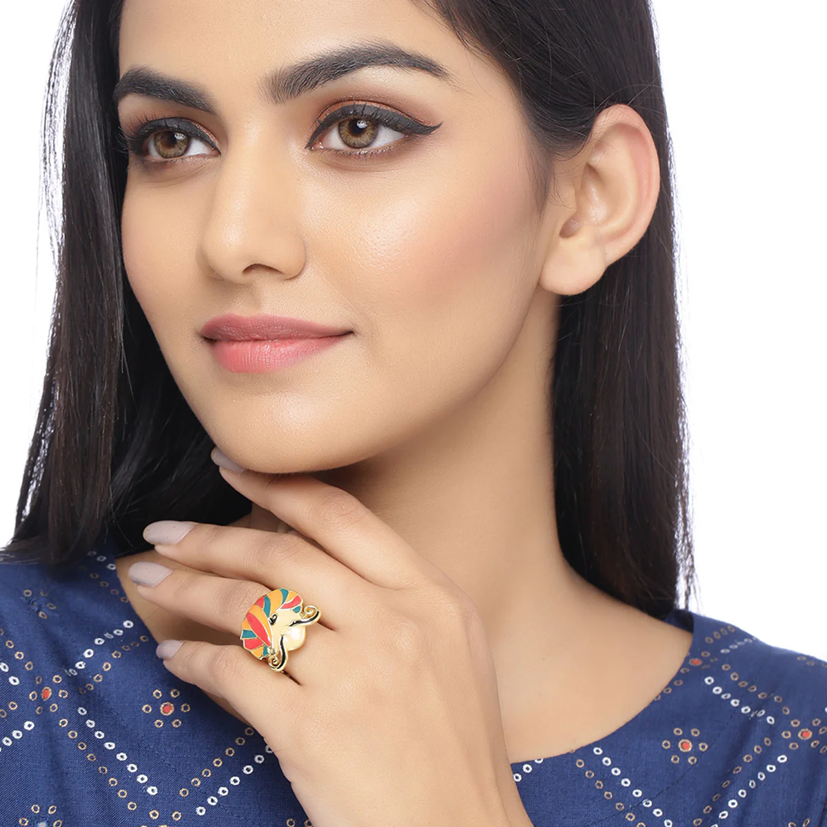 Truck Art Turbaned Man Statement Ring - Image 2