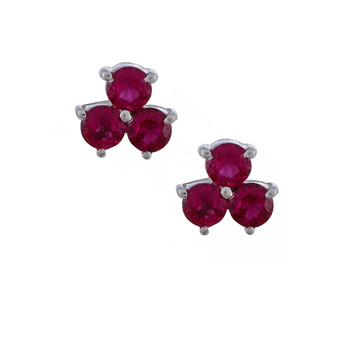 Twinkling Pink Cz 925 Sterling Silver Ear Studs - Image 3