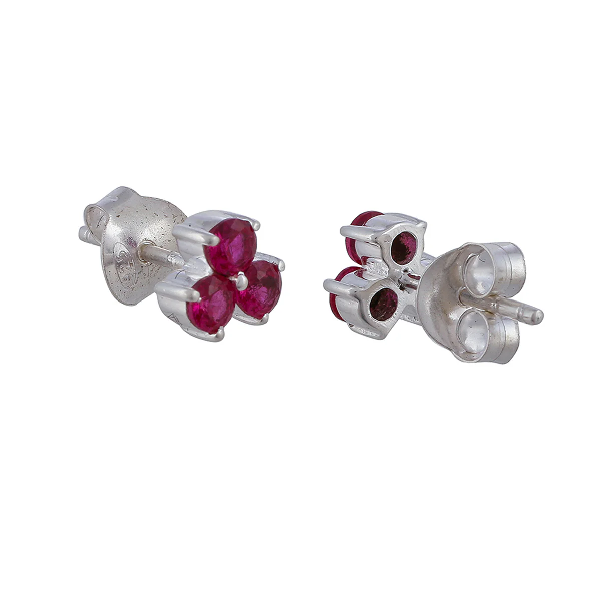 Twinkling Pink Cz 925 Sterling Silver Ear Studs - Image 4