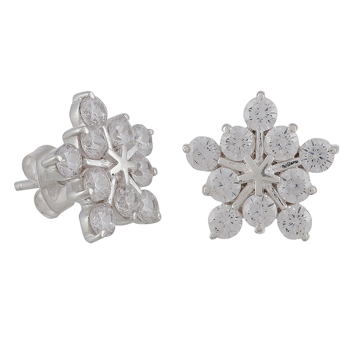Twinkling Star Cz 925 Sterling Silver Ear Studs - Image 5