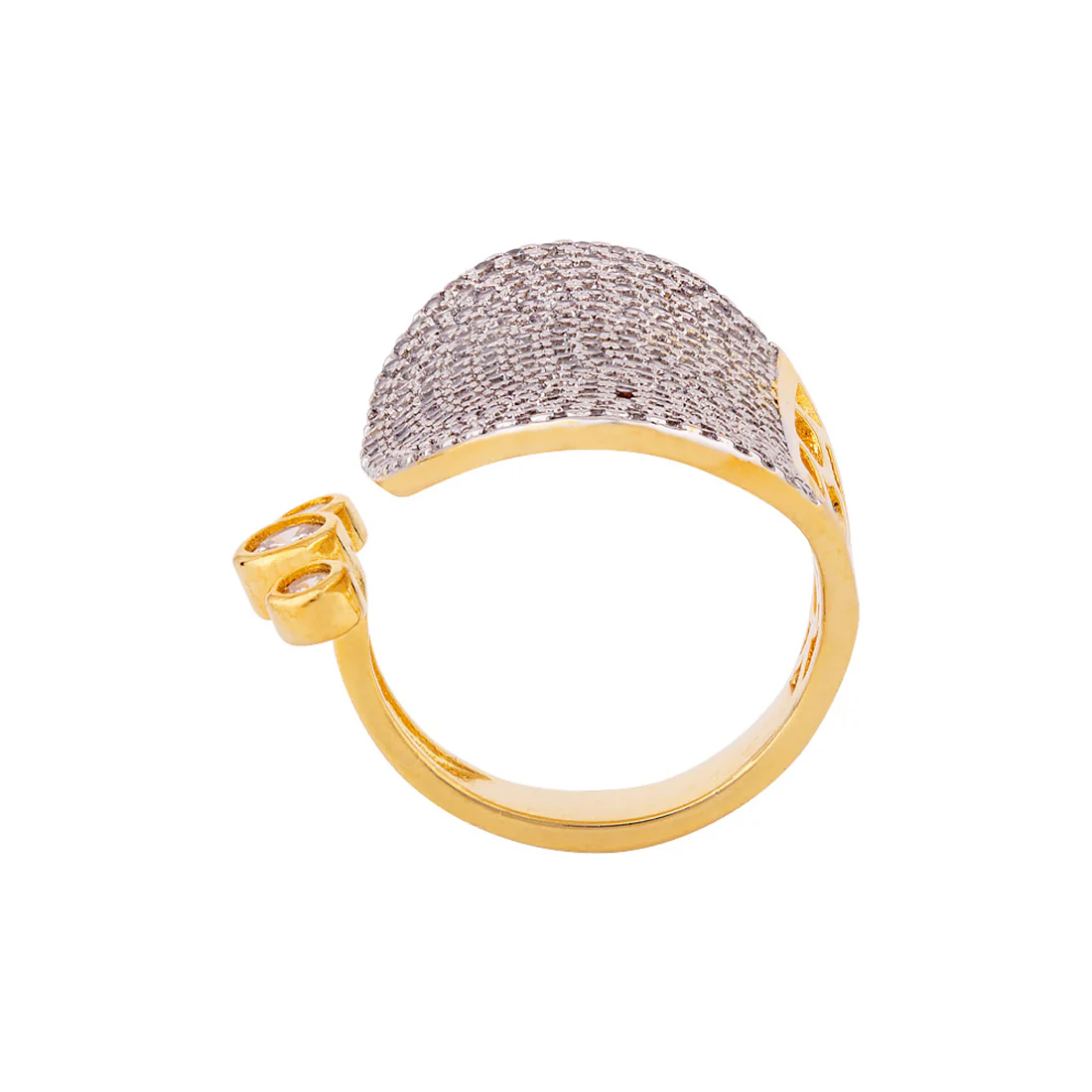 Two Tone Plated Designer Ring - Image 4