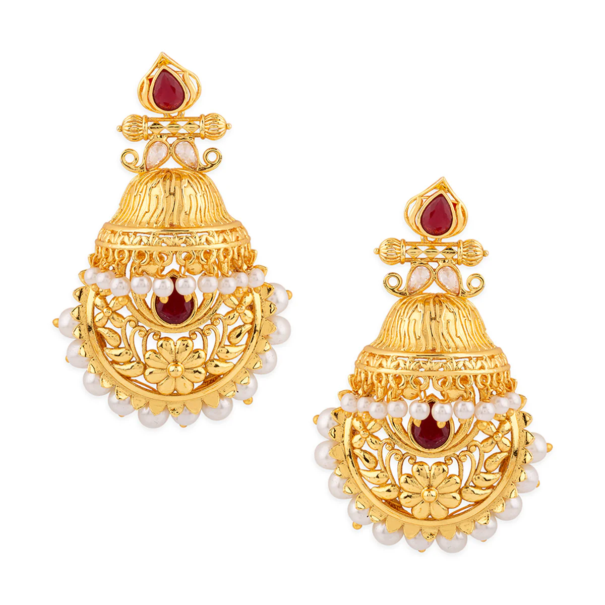 Utsav Chandbali Jhumka Earrings - Image 3