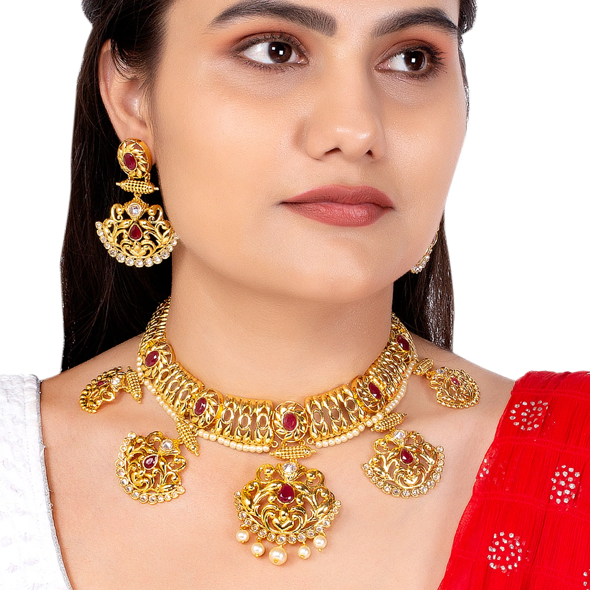 Utsav Pearls Traditional Necklace Set - Image 2