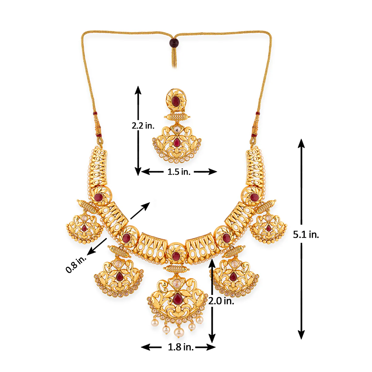 Utsav Pearls Traditional Necklace Set - Image 7