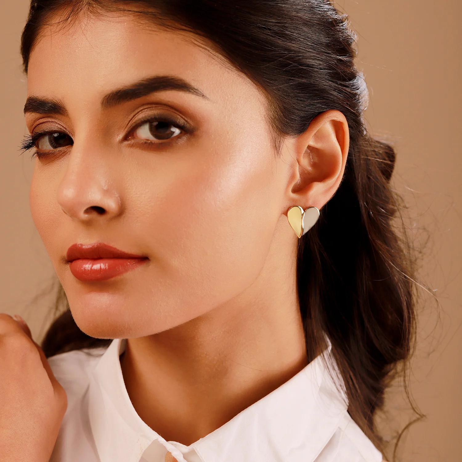 Valentine’s Day Dual Heart Harmony Earrings - Image 2