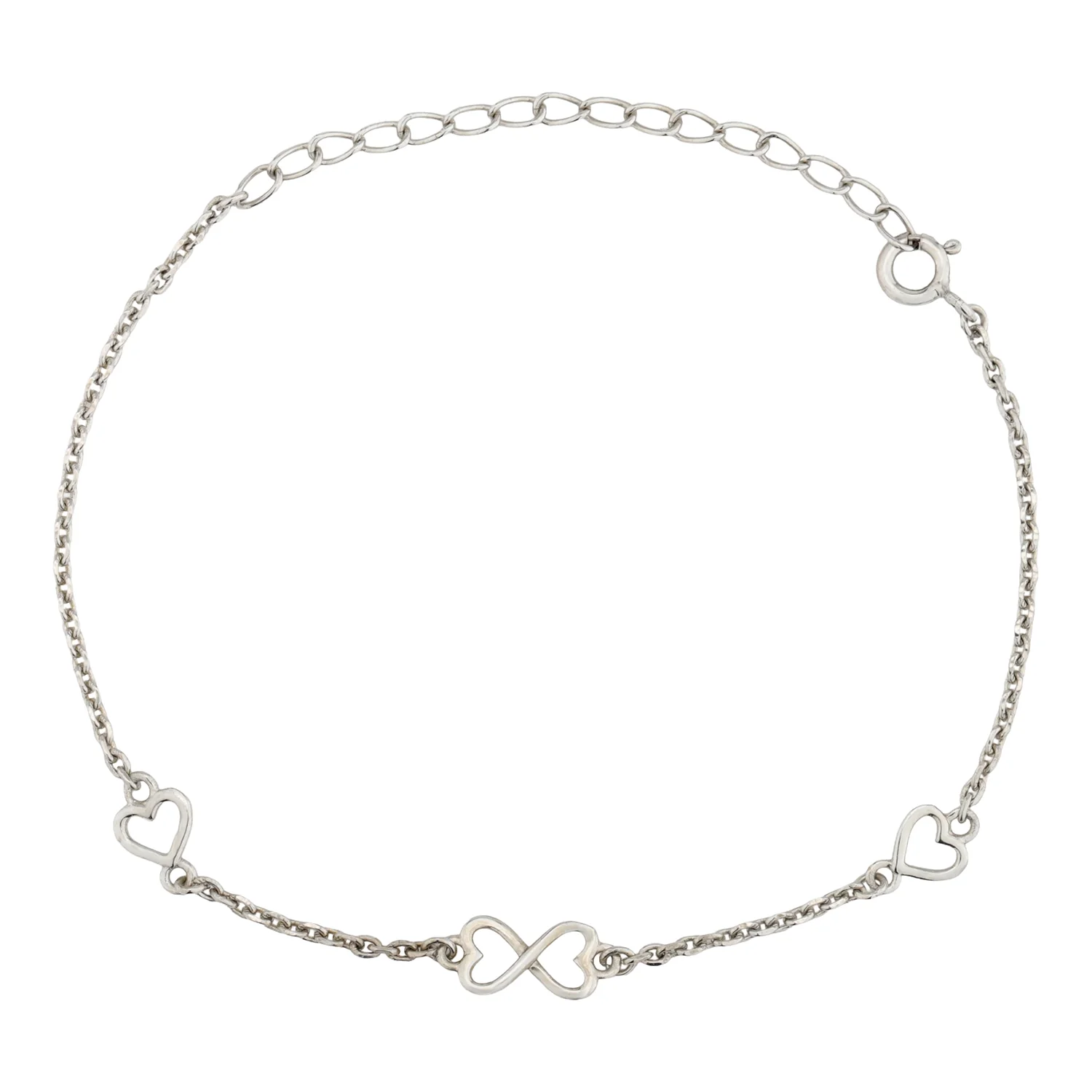 Valentine's Day Forever Hearts Sterling Silver Infinity Bracelet - Image 3
